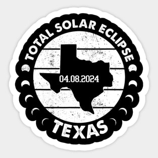 Texas Solar Eclipse 2024 Sticker